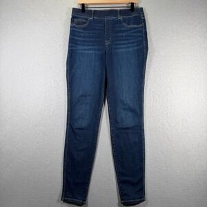 SPANX Womens Denim Jeggings‎ Pull On Dark Wash Comfort Waist Large Comfort